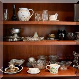 Glass and porcelain. 
